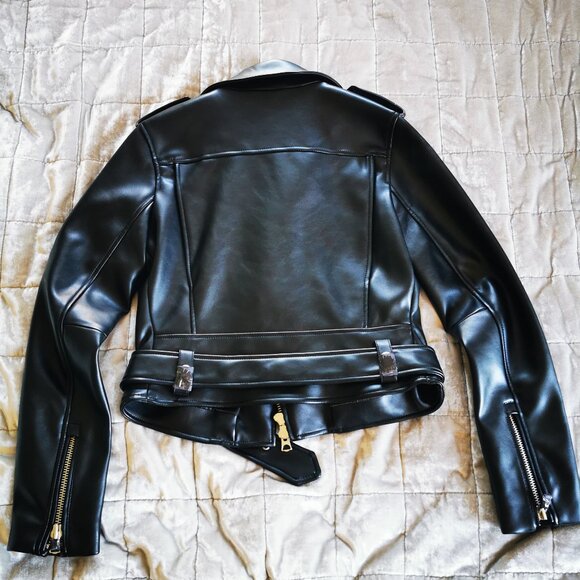 ARITZIA Wilfred Biker Vegan Leather Jacket ~ S (small) ~ like new - Picture 5 of 6